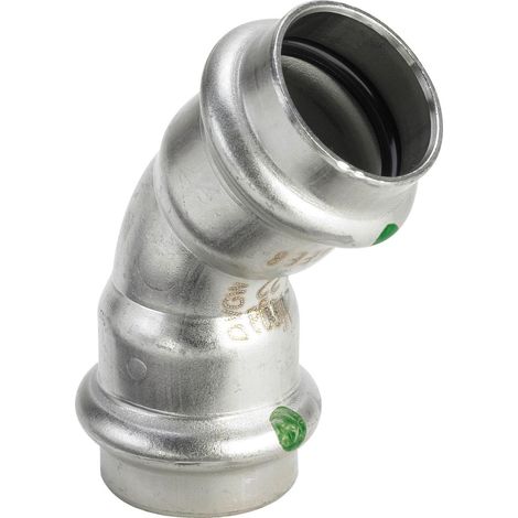 Viega Sanpress Inox-Curva a 45 gradi, d 54mm acciaio inossidabile modello 2326, 435370