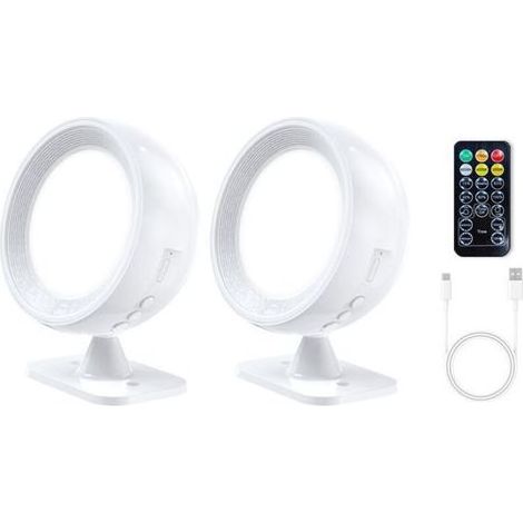 Lampe murale magnétique rechargeable, lumière réglable à quatre températures de couleur, chargement USB avec télécommande, lampe de lecture, lampe de chevet de chambre (noir)