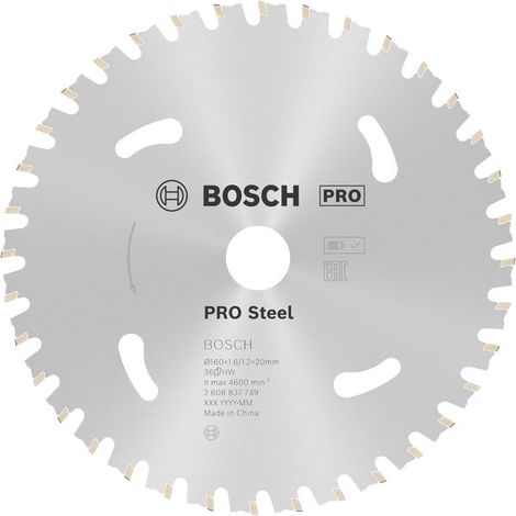Bosch PRO Steel cordless Circular Saw Blade 160 x 1.6 x 20 mm 2608837749