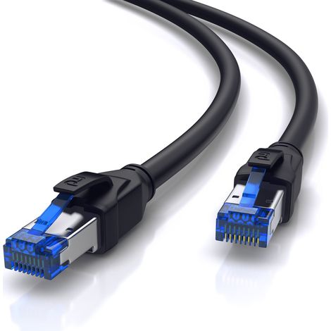 Primewire Patchkabel CAT 8 mit Baumwollummantelung - Gigabit Ethernet LAN Kabel - 40 Gbit/s - S/FTP PIMF Schirmung - Netzwerkkabel - 0,25m (1/5)