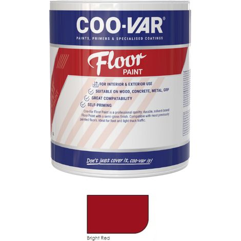CooVar Floor Paint - Tile Red - 5 Litre