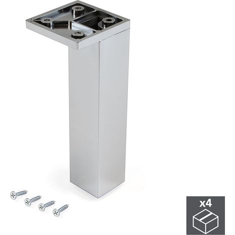 Emuca Lot von 4 MöbelNivellierer Smartfeet, Ecke, regulierbar 140-150mm, Kunststoff, Verchromt (1/4)
