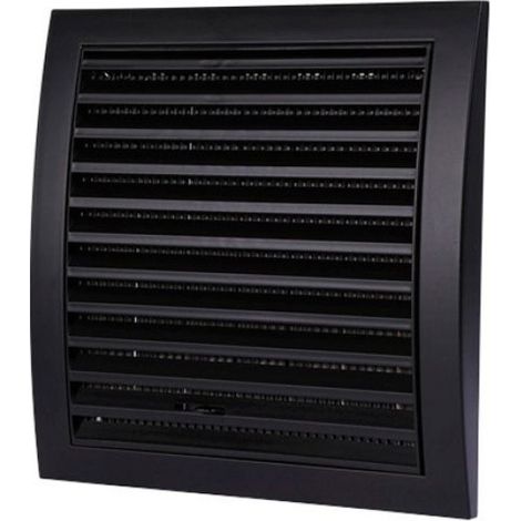 Grille De Ventilation - 100 mm - Avec Moustiquaire Intégrée - Pour Conduits Ronds Et Aluminium - Noir - 1 Pièce (1/2)