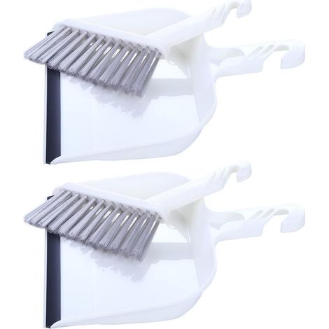 Ensemble balai et pelle de cuisine miniatures 2 pièces blanc pour usage domestique (1/5)