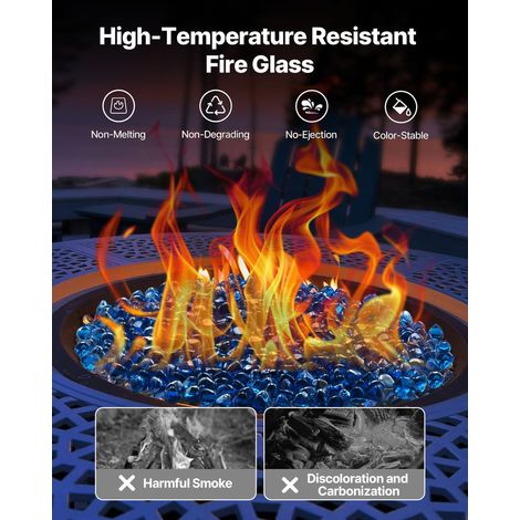 Verre de Feu pour Braséro - 4 - 5 kg Pierres en Verre pour Foyer (1/5)