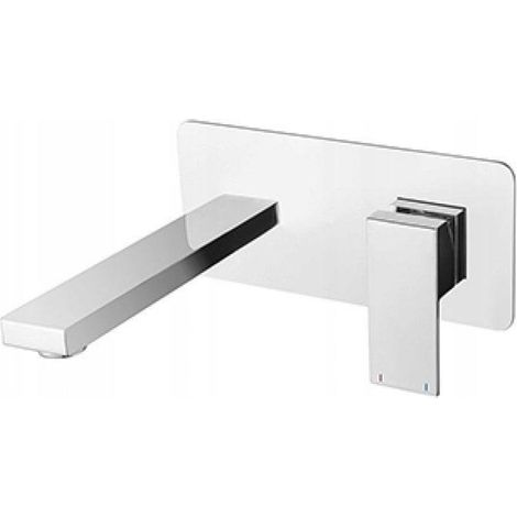 Grifo de lavabo empotrado cromado moderno Besco Varium (1/3)