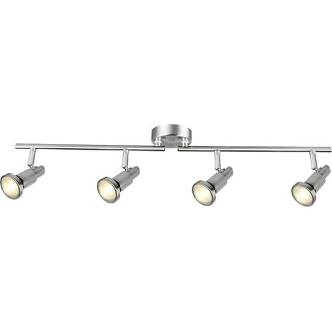 BRILLIANT lampe Ryan LED spot tube 4flg fer / chrome 4x LED-PAR51, GU10, 5W lampes à réflecteur LED incluses, (380lm, 3000K) Échelle A ++ à E Bras pivotant / tête pivotante (1/3)