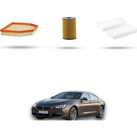 Kit tagliando 3 filtri compatibile con Bmw serie 6 (F12, F13) M6 412kw dal 2012 (1/4)