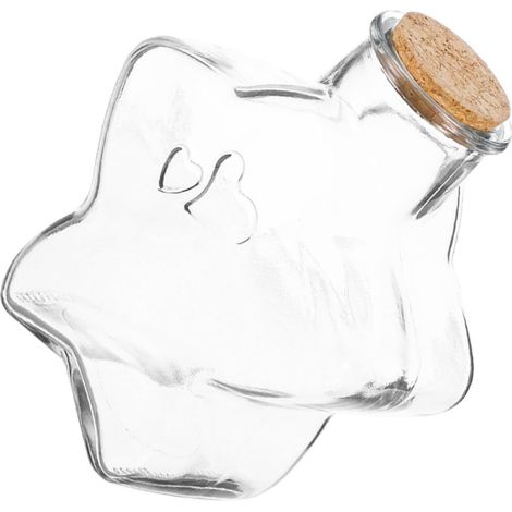 Bouteille à Vœux Décorative en Verre Bouchon Liège, Petite Bouteille Vide Pratique et Délicate pour DIY et Décoration de Chambre (1/5)