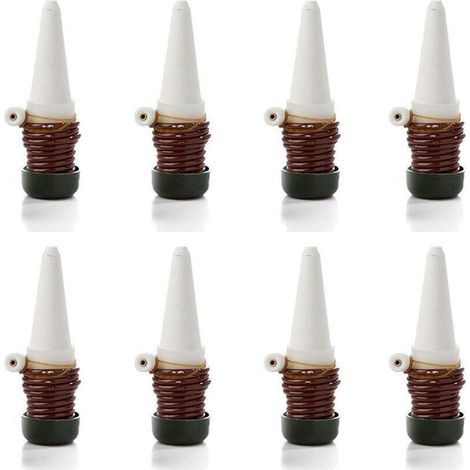 Sistema di irrigazione a goccia automatico con sonde in ceramica. Ugelli per bonsai, piante e fiori da interno. Confezione da 8 pezzi. (1/4)