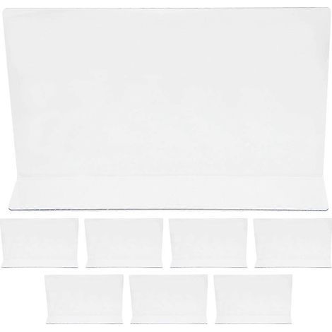 8 séparateurs d'étagères en plastique transparent pour placards-28.00X6.00X3.00CM-Transparent (1/4)