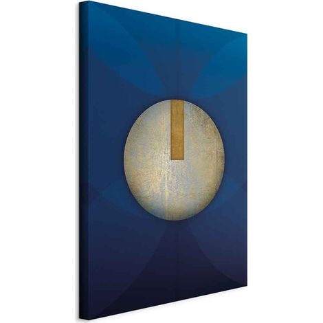 Peinture - Dans les tons de bleu classique (1 partie) - cercle d'or abstrait (1/5)