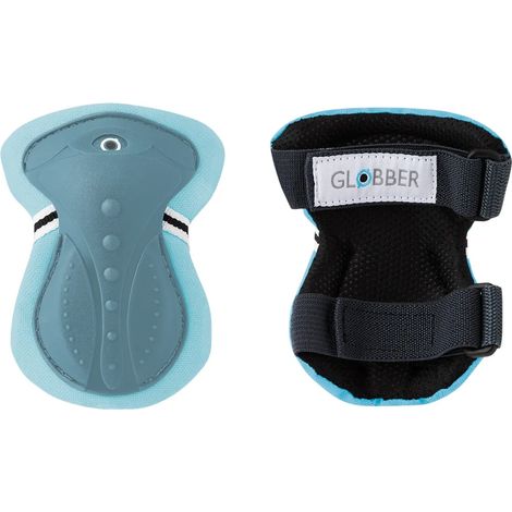 Protezioni per Bambini XS Set Gomiti Ginocchia Polsi Blu Pastello Bici (1/4)