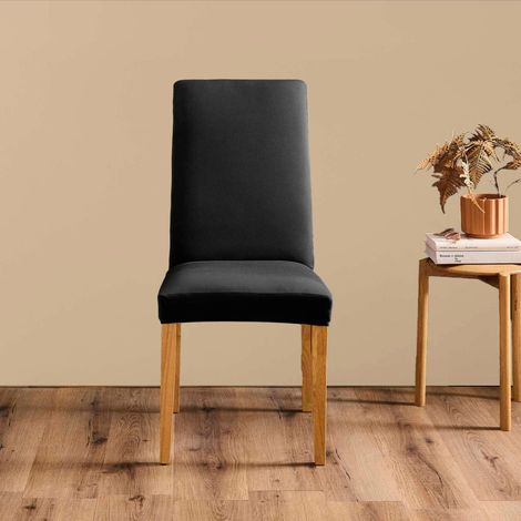 Housse de Chaise Extensible "Mila" 55cm Noir (1/3)