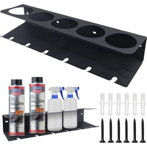 Étagère pour Bouteilles Pulvérisateurs: Support Mural pour Flacons Pulvérisateurs, Support de Bombe Aérosol Multifonctionnel, Support de Rangement pour Bombes Aérosols (1/5)