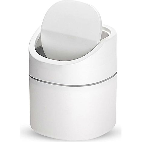 Mini poubelle, mini poubelle en plastique, poubelle de bureau, utilisée dans le salon et le bureau, poubelle en plastique (1/5)