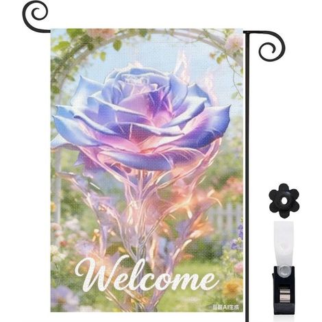 Drapeau Vertical - 30 x 45 cm - Pour Arche De Jardin - Décoration Extérieure - 1 Pièce (1/5)