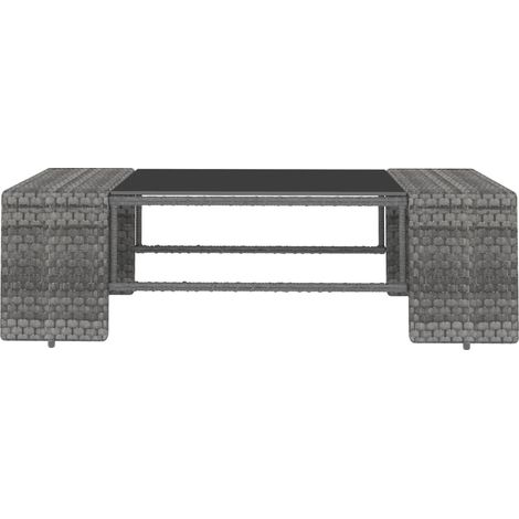 Maison Exclusive - 8-tlg. Garten-Lounge-Set Poly Rattan Grau