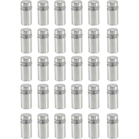 Lot de 30 entretoises en acier inoxydable pour montage de panneaux en verre, 12 x 22 mm (1/5)
