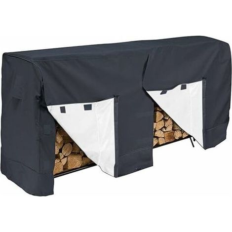 Firewood Rack Cover, 8FT Made of Durable Waterproof 210D Fabric, UV, Snow and Dirt Protection, 250X65X110CM (1/4)