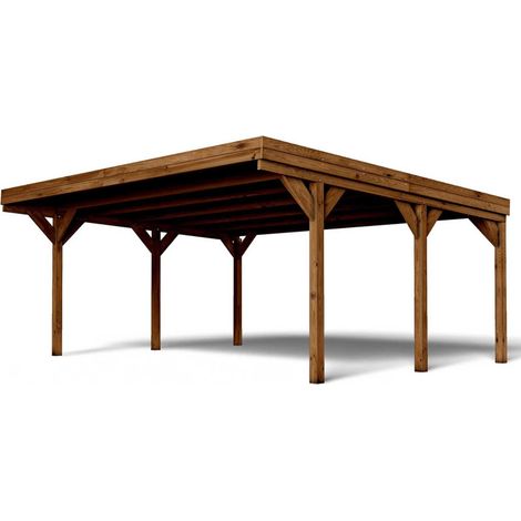 Carport bois 2 voitures 30,9 m² Victor