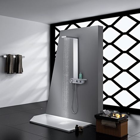 Distribain – Colonne de douche mécanique multi-jets – Dôme de pluie 600x450x1120mm – Acier inoxydable brillant – S300 (1/5)