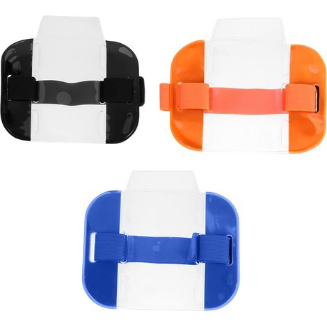 Porte-badge Bras - Porte-carte d'identité Armband Réglable - Pour Personnel de Sécurité, Sapeurs-pompiers, Agents d'Accueil, Entrepôt - 3 Pièces (1/5)
