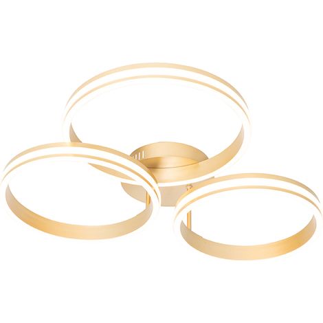 Deckenleuchte Messing inkl. LED 3-Stufen dimmbar 3-Licht - Navara