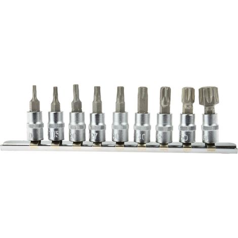 Chiavi torx geko g13550 acciaio cromo vanadio 9 pezzi