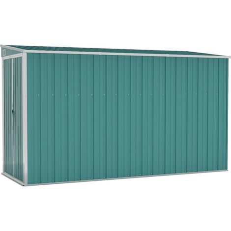 Abri de jardin mural Vert 118x288x178 Acier galvanisé (1/5)