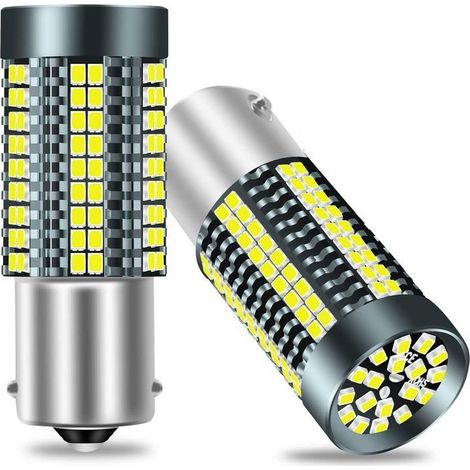 Ampoule LED BA15S 1156 pour feux de recul, 3020-126 SMD blanc, pour feux stop arrière et feux de jour - Lot de 2 (1/5)