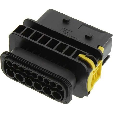 Connettore Heavy Duty Sealed 1.6X2.8 porta maschio 15vie nero senza guarnizione