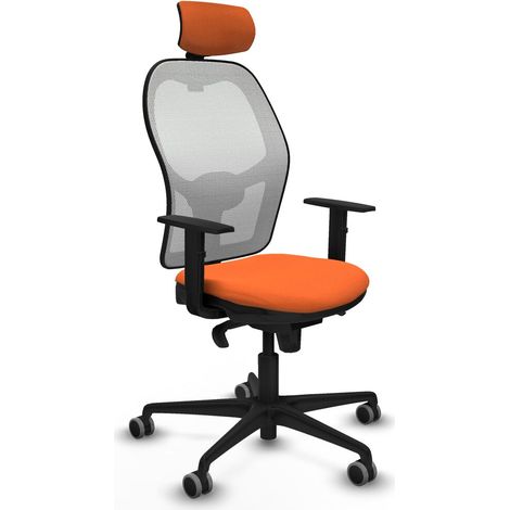 Sedia Ufficio con Poggiatesta Piqueras y Crespo 1D036G2 Arancio (1/5)