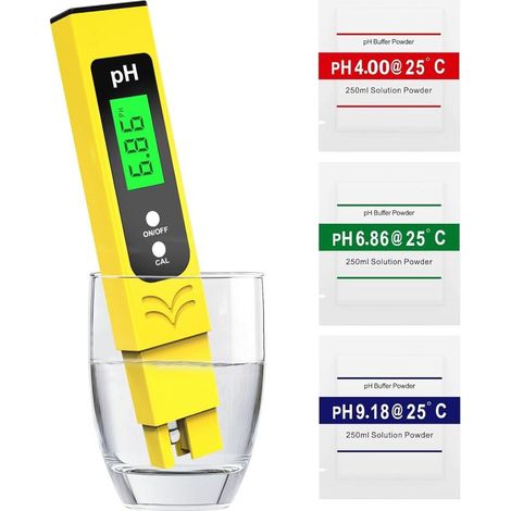 pour Eau Potable/Piscine Analyse de l’eau(Jaune) – pH Metre supérieure Précision (± 0.01), Testeur pH Piscine avec Écran (1/5)