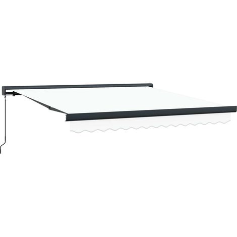 Maison Exclusive - Tenda Retrattile Bianco 350 x 250 cm Tessuto e Metallo