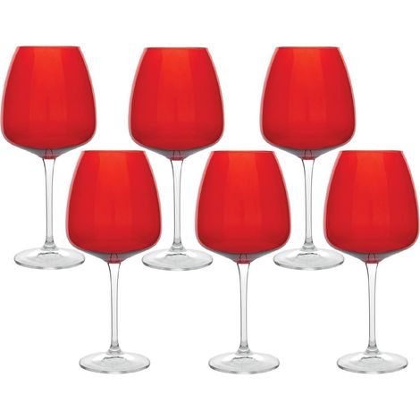 Fade Passion Rosso set 6 calici vino rosso cristallo 77 cl
