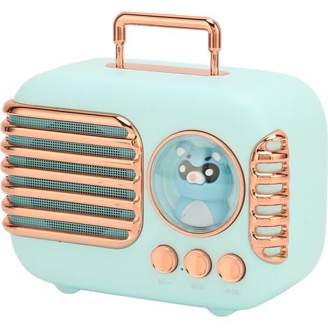 Enceinte Bluetooth 5.0 5 W stéréo avec lecteur de carte mémoire, mini-enceinte portable sans fil pour MP3, téléphones portables et ordinateurs portables (bleue). (1/5)