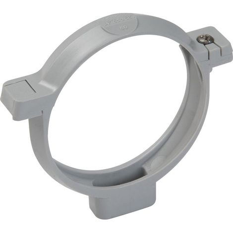 Collier Lyre 100mm pour tube de descente cylindrique gris - - CO100GT (1/3)