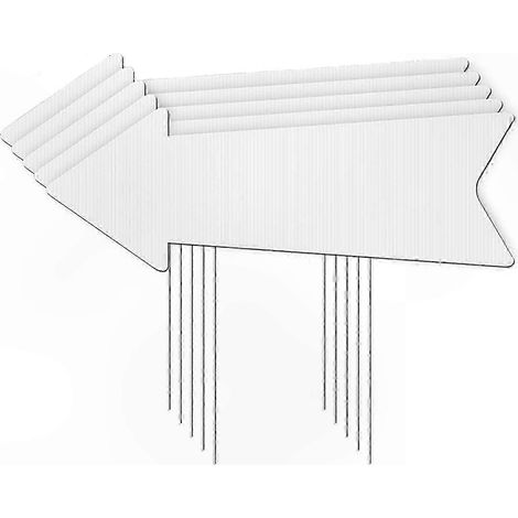 Packung mit 1 oder 5 leeren Pfeilschildern zur DIY-Partyplanung, stabile Pfähle für Garten und Rasen, langlebige Außenschilder (1/5)