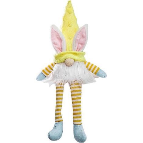 Gesichtsloser Gnom-Osterhase für Zwergenpuppen-Dekoration mit LED-Licht, Plüschhasen-Spielzeug, Frühlings-Ostergeschenke für Kinder, Heim- und Partydekoration.