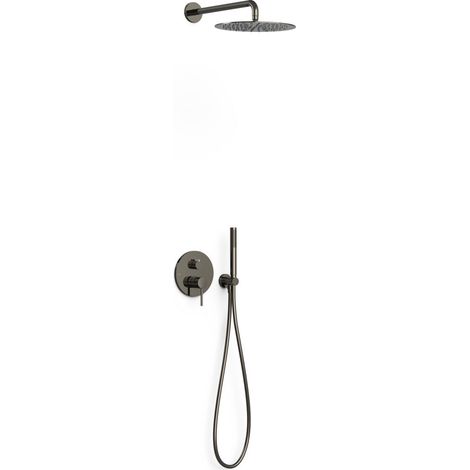 Kit mitigeur encastré 2 voies Rapid‑box pour douche Study Noir Métallisé - TRES 26238004KM (1/2)