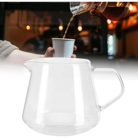 Tasse transparente en verre borosilicate haute densité, idéale pour partager un café ou un thé (400 ml), anti-brûlure. (1/5)