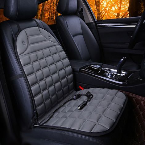 Coussin chauffant épais pour siège de voiture individuel, 12VG, gris (1/5)
