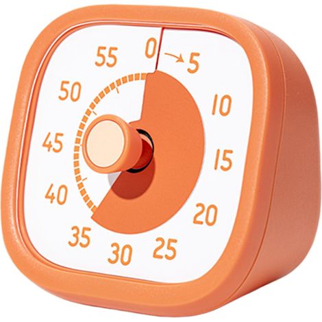 Timer visivo, timer silenzioso da 60 minuti per lo studio, per bambini e adulti, timer per il conto alla rovescia e la gestione del tempo