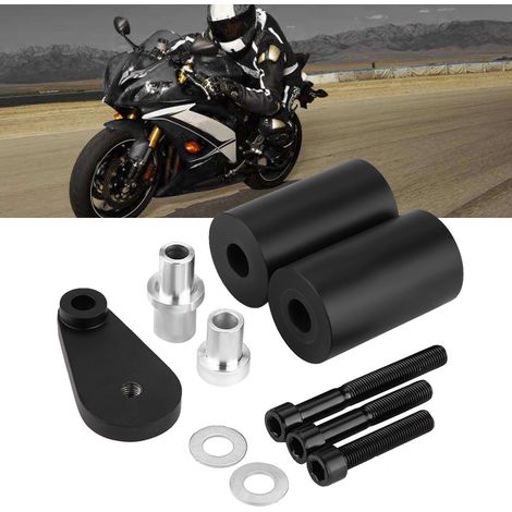 Protecteur de carénage Moto Yamaha YZF R6 R6S 2003-2008, Kit Embouts de Fourche Anti-Casse, Patins de Chute Noir, Accessoire de Protection (1/5)