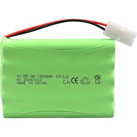 Batterie rechargeable 12V 2400mAh Ni-MH avec connexion KET 2P Pile AA pour jouets télécommandés outils électriques camion chantier véhicule (1/5)