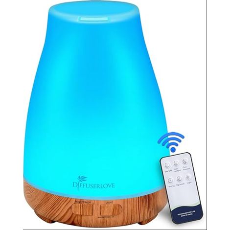 Diffuseur d'Huiles Essentielles Diffuseur d'Aromathérapie Electrique avec 7 Lumières LED de Couleur et Arrêt Automatique sans Eau pour Chambre à Coucher, Bureau, Maison, Cuisine, Yoga (1/5)
