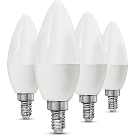 Ampoule chandelier LED 5W E14 (paquet de 6) - Ampoule de bougie LED 6000K pour ventilateurs de plafond, lumières décoratives, AC 165-240V (1/5)