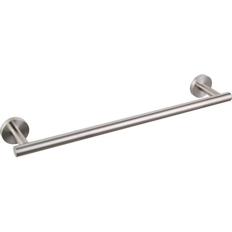 Barra de toalla de baño de acero inoxidable cepillado de 18 pulgadas, estilo moderno, montaje en pared, adecuado para baños y cocinas.