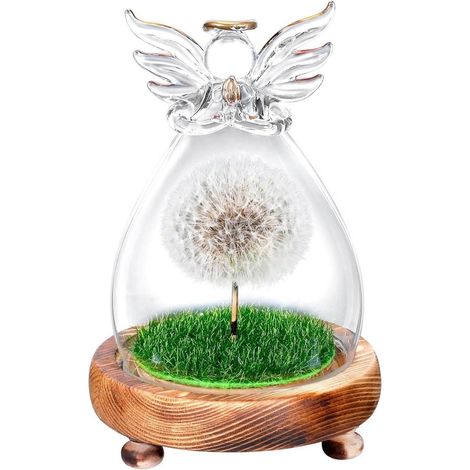 Geschenk Frauen Pusteblume im Glas Engel Figuren inkl. Wünsche - Geburtstag (1/5)